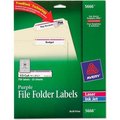 Avery Avery® Self-Adhesive Laser/Inkjet File Folder Labels, Purple Border, 750/Pack 5666